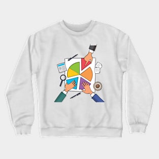 HAnds Worknig Hand drawn Crewneck Sweatshirt